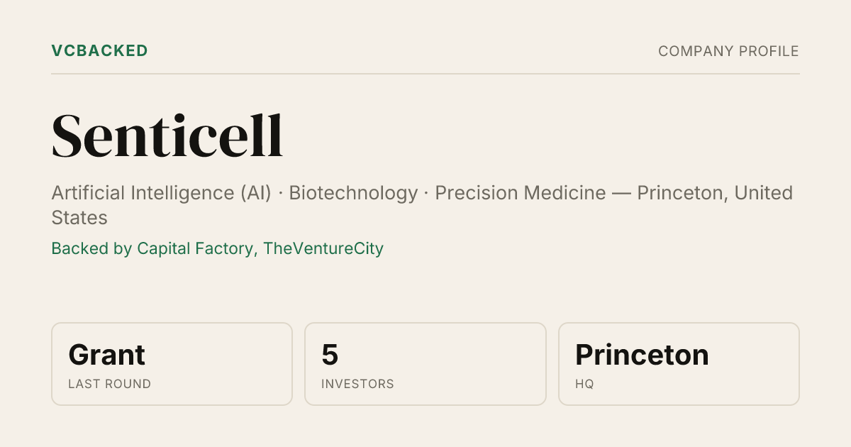 Senticell Funding & Investors | VCBacked